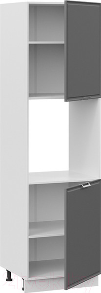 Изображение товара Шкаф-пенал кухонный ТриЯ Белладжио 1П6 (белый/софт графит)