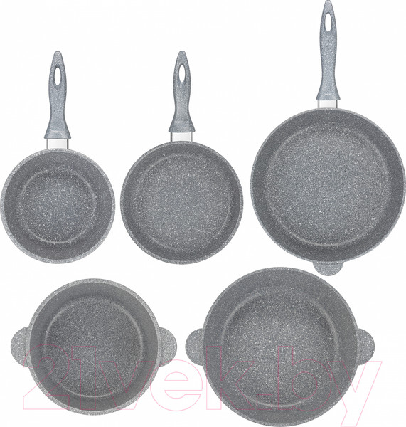 Изображение товара Набор кухонной посуды Elan Gallery Гармония вкуса 120547+5 (серый агат)