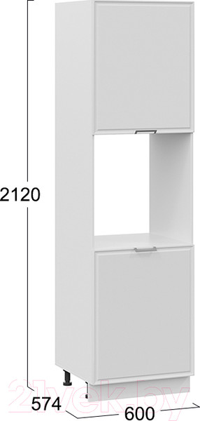 Изображение товара Шкаф-пенал кухонный ТриЯ Белладжио 1П6 (белый/фон белый)