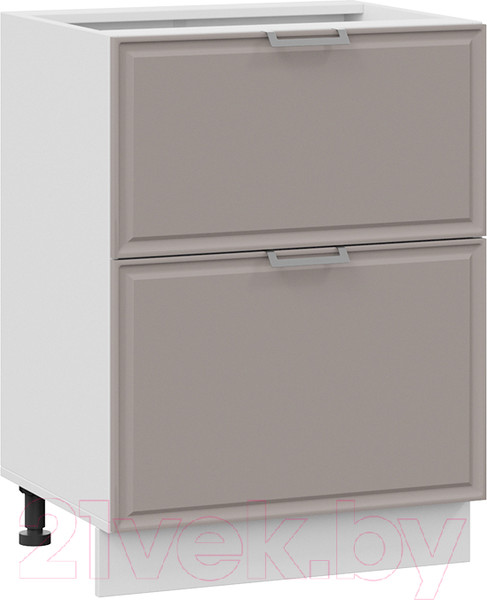 Изображение товара Шкаф-стол кухонный ТриЯ Белладжио 1Н6Я2 (белый/софт капучино)