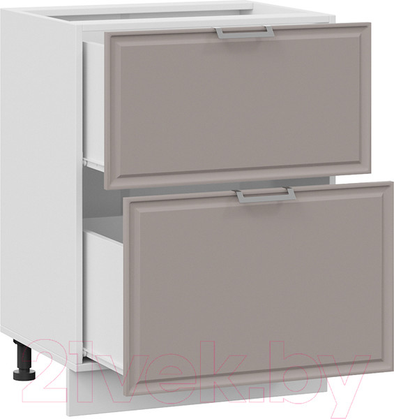 Изображение товара Шкаф-стол кухонный ТриЯ Белладжио 1Н6Я2 (белый/софт капучино)