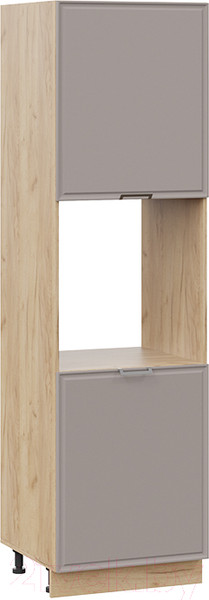 Изображение товара Шкаф-пенал кухонный ТриЯ Белладжио 1П6 (дуб крафт золотой/софт капучино)