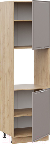 Изображение товара Шкаф-пенал кухонный ТриЯ Белладжио 1П6 (дуб крафт золотой/софт капучино)