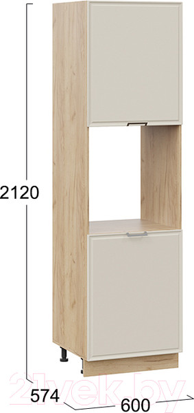 Изображение товара Шкаф-пенал кухонный ТриЯ Белладжио 1П6 (дуб крафт золотой/софт панакота)