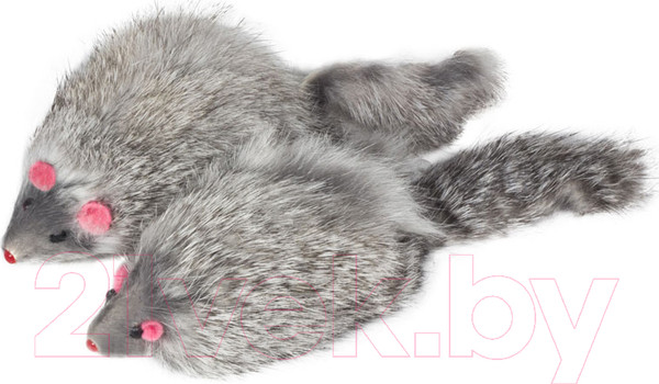 Изображение товара Набор игрушек для кошек Triol Мышь серая M004NG / 22161031 (2шт)