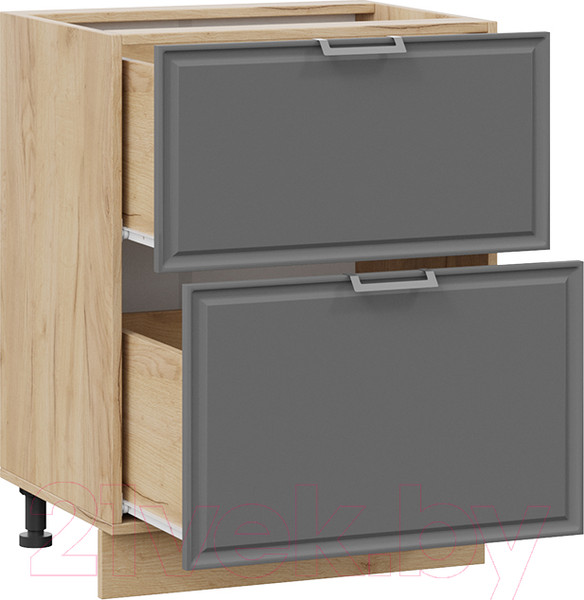 Изображение товара Шкаф-стол кухонный ТриЯ Белладжио 1Н6Я2 (дуб крафт золотой/софт графит)