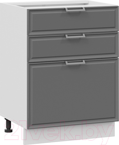 Изображение товара Шкаф-стол кухонный ТриЯ Белладжио 1Н6Я3 (белый/софт графит)