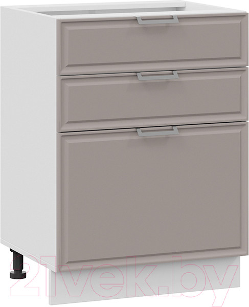 Изображение товара Шкаф-стол кухонный ТриЯ Белладжио 1Н6Я3 (белый/софт капучино)