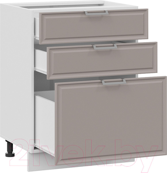Изображение товара Шкаф-стол кухонный ТриЯ Белладжио 1Н6Я3 (белый/софт капучино)
