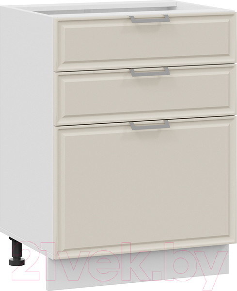 Изображение товара Шкаф-стол кухонный ТриЯ Белладжио 1Н6Я3 (белый/софт панакота)