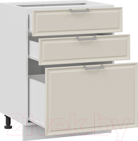 Изображение товара Шкаф-стол кухонный ТриЯ Белладжио 1Н6Я3 (белый/софт панакота)