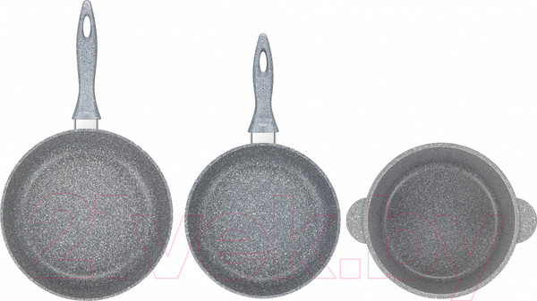 Изображение товара Набор кухонной посуды Elan Gallery 120560+3 (серый мрамор)