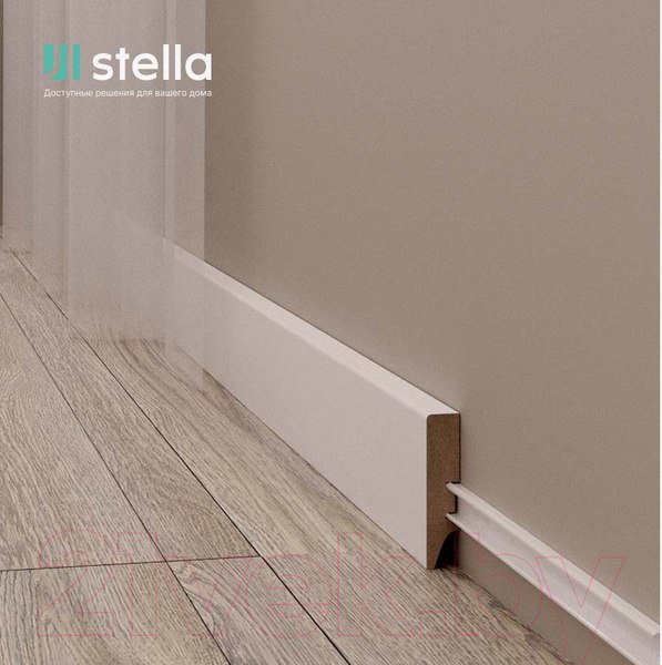 Изображение товара Плинтус STELLA МДФ 60 (2000x60x16, белый)