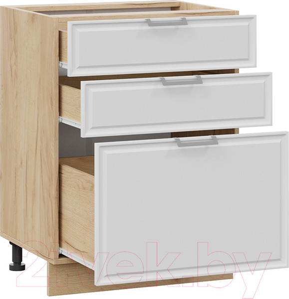 Изображение товара Шкаф-стол кухонный ТриЯ Белладжио 1Н6Я3 (дуб крафт золотой/фон белый)