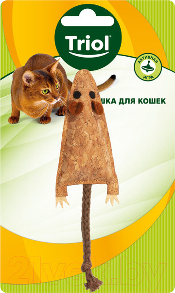 Изображение товара Игрушка для кошек Triol Мышка с хвостиком / 22171045