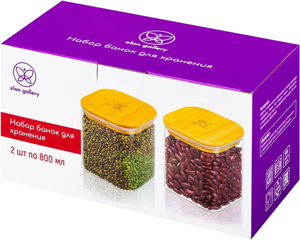 Изображение товара Набор емкостей для хранения Elan Gallery Crystal Glass / 360093_2