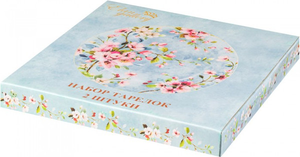 Изображение товара Набор тарелок Elan Gallery Яблоневый цвет на голубом / 420430_3