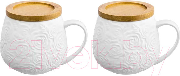 Изображение товара Набор для чая/кофе Elan Gallery Розы с крышками / 540271_2