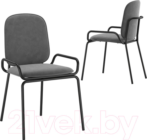 Изображение товара Стул Latitude Ror Double Frame / RORCH2FRBKVLRGR (черный/серый)