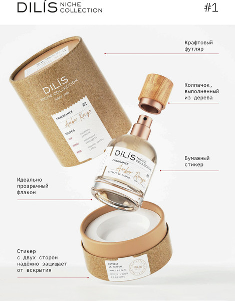 Изображение товара Духи Dilis Parfum Niche Collection Amber Rouge (50мл)