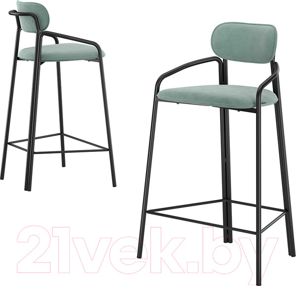Изображение товара Стул барный Latitude Ror Round / RORBSCHRBKVLRLBLGRN (черный/светло-бирюзовый)