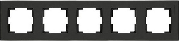 Изображение товара Рамка для выключателей и розеток Mutlusan Rita 2220-800-2584 (черный мат)