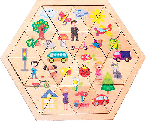 Изображение товара Развивающая игра Десятое королевство Занимательные треугольники / 00777