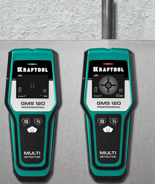 Изображение товара Детектор скрытой проводки Kraftool GMS 120 / 45298
