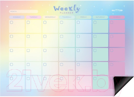 Изображение товара Планинг магнитный Meshu Gradient. На месяц / MS_47319