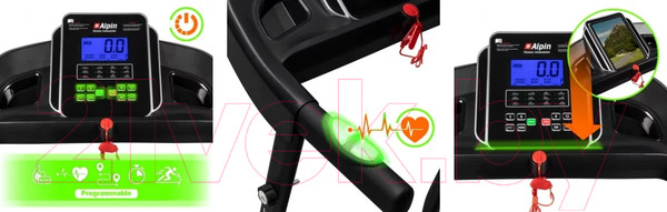 Изображение товара Электрическая беговая дорожка Alpin Glace T-176