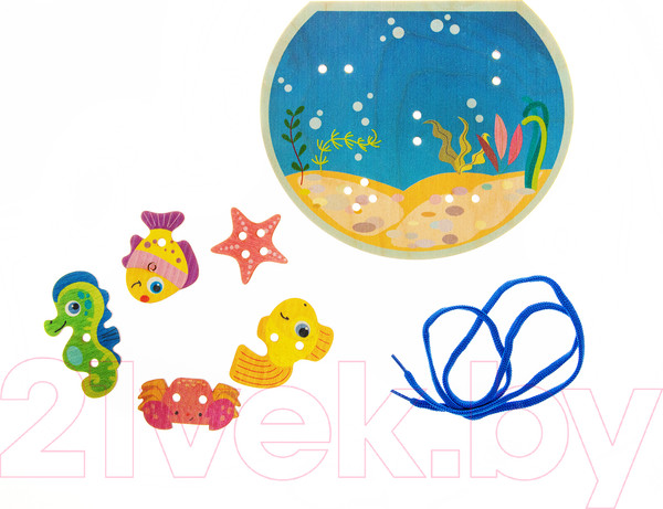 Изображение товара Развивающий игровой набор Десятое королевство Шнуровка Аквариум / 01900