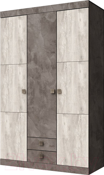 Изображение товара Комплект мебели для спальни Мебель-КМК Лондон 0914 (оникс/бетон светлый)