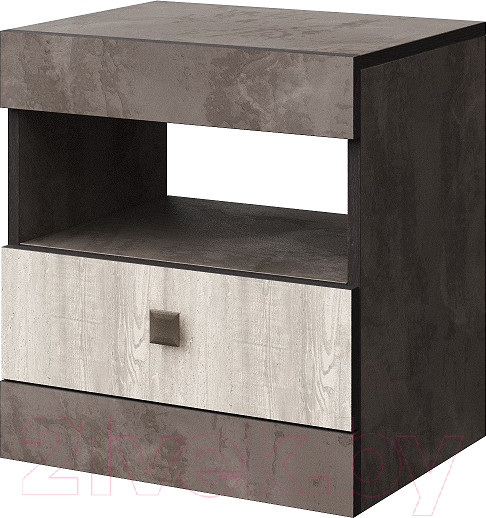 Изображение товара Комплект мебели для спальни Мебель-КМК Лондон 0914 (оникс/бетон светлый)