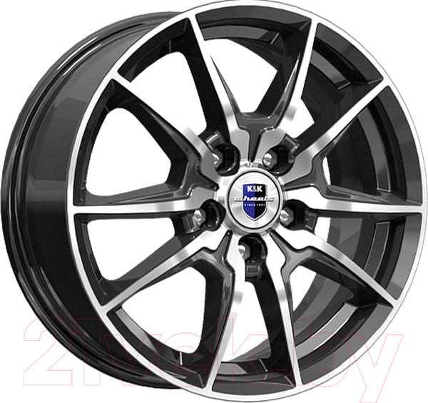 Изображение товара Литой диск K&K Адамар 16x6.5" 5x114.3мм DIA 66.1мм ET 50мм Алмаз черный