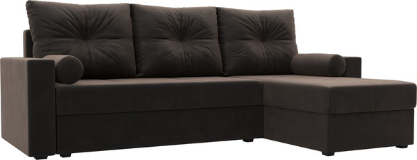 Изображение товара Диван угловой Лига Диванов Верона лайт правый (велюр коричневый)