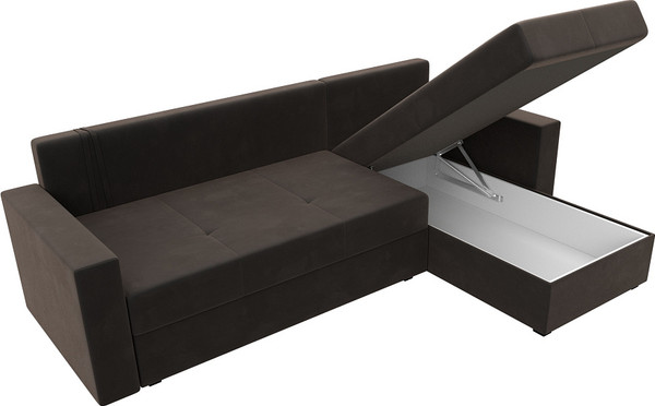 Изображение товара Диван угловой Лига Диванов Верона лайт правый (велюр коричневый)