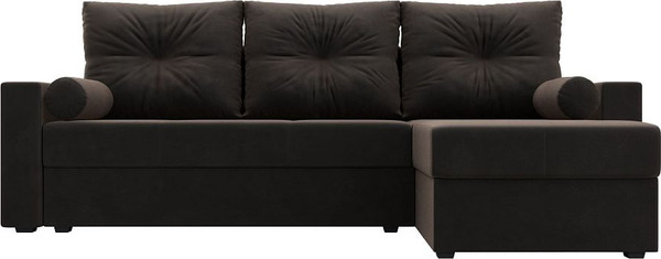 Изображение товара Диван угловой Лига Диванов Верона лайт правый (велюр коричневый)