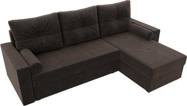 Изображение товара Диван угловой Лига Диванов Верона лайт правый (велюр коричневый)