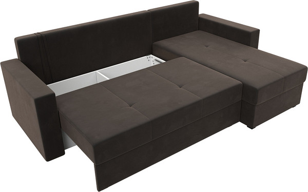 Изображение товара Диван угловой Лига Диванов Верона лайт правый (велюр коричневый)