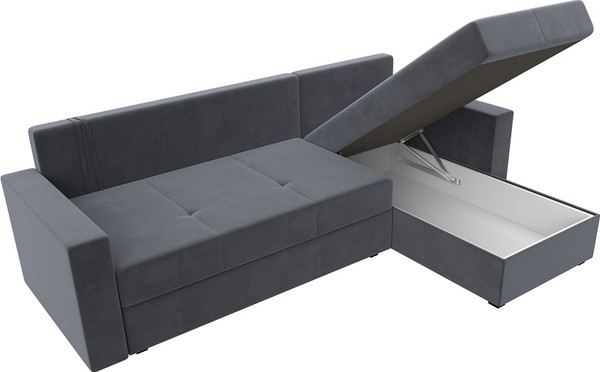 Изображение товара Диван угловой Лига Диванов Верона лайт правый (велюр серый)