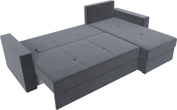 Изображение товара Диван угловой Лига Диванов Верона лайт правый (велюр серый)