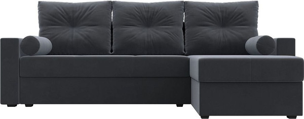 Изображение товара Диван угловой Лига Диванов Верона лайт правый (велюр серый)