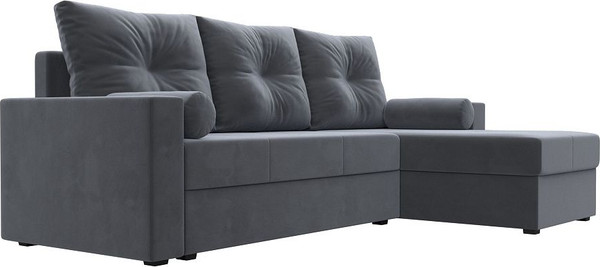 Изображение товара Диван угловой Лига Диванов Верона лайт правый (велюр серый)