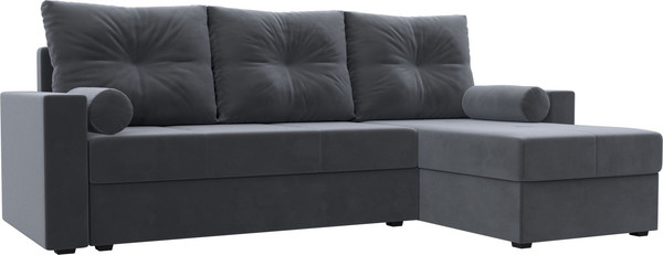 Изображение товара Диван угловой Лига Диванов Верона лайт правый (велюр серый)