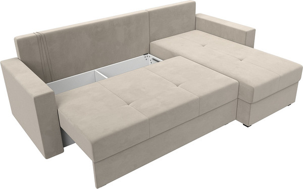 Изображение товара Диван угловой Лига Диванов Верона лайт правый (микровельвет бежевый)