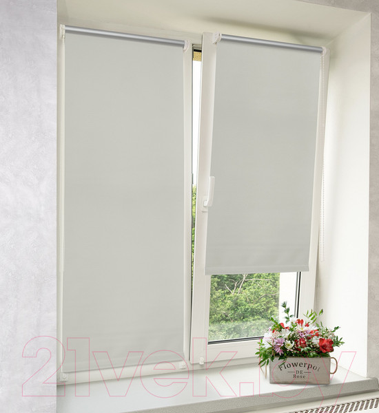 Изображение товара Рулонная штора Delfa Сантайм Термо-Блэкаут СРШ-01М 7151 (68x170, серый)