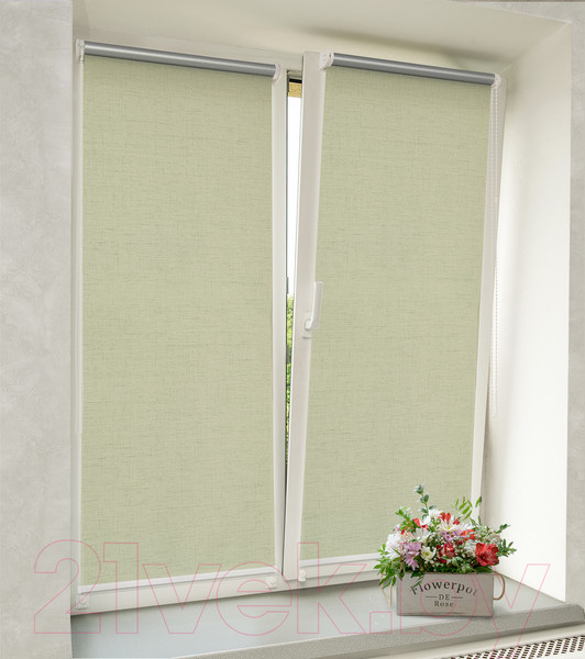 Изображение товара Рулонная штора Delfa Сантайм Эстера Термо-Блэкаут СРШ-01МП 70301 (52x170, серо-зеленый)