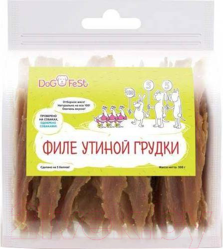 Изображение товара Лакомство для собак Dog Fest Филе утиной грудки (500г)