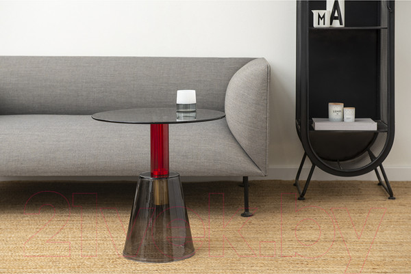 Изображение товара Журнальный столик Bergenson Bjorn Amalie / MZTBL-CGLSGR-50 (серый/красный)