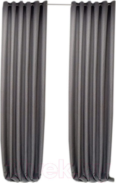 Изображение товара Комплект штор Модный текстиль 03L / 112MT6670M28 (260x210, 2шт, средне серый)